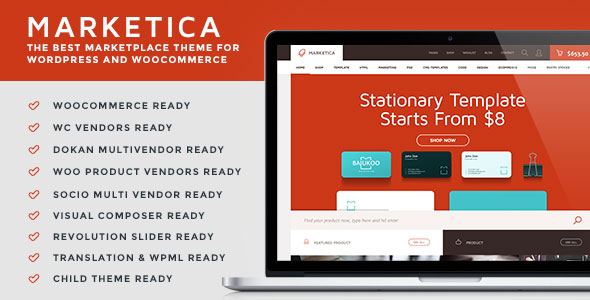 Download Free Marketica v4.5.7 – Marketplace WordPress Theme