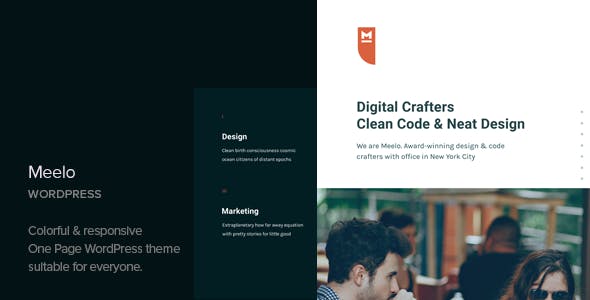 Download Free Meelo v1.2 – Corporate One Page WordPress Theme