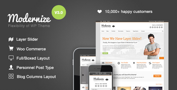 Download Free Modernize v3.3.0 – Flexibility of WordPress