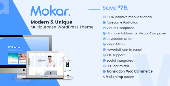 Download Free Mokar v1.0.3 – Modern Multipurpose WordPress Theme