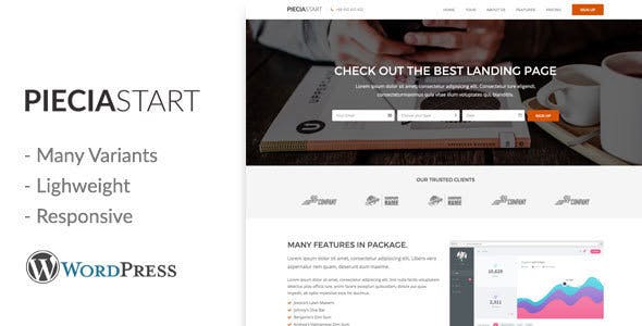 Download Free Piecia v1.0 – One Page WordPress Landing Page