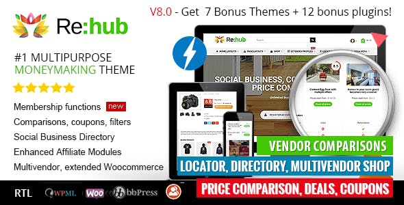 Download Free REHub v8.1.6 – Price Comparison, Business Community