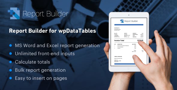 Download Free Report Builder add-on for wpDataTables v1.1.6