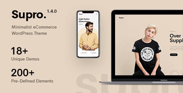 Download Free Supro v1.4.1 – Minimalist AJAX WooCommerce WordPress Theme