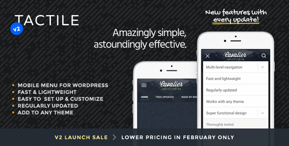 Download Free Tactile v2.1 – WordPress Mobile Menu