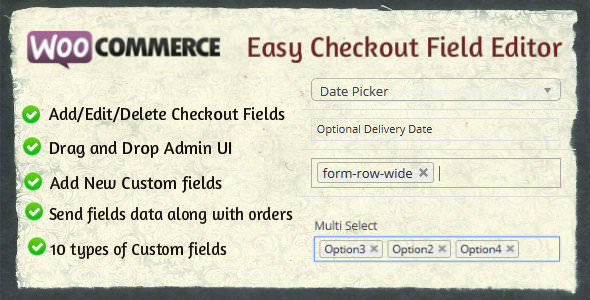 Download Free Woocommerce Easy Checkout Field Editor v1.7.1