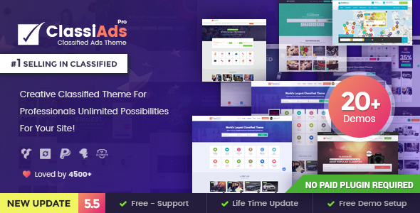 Download Free Classiads v5.5.7 – Classified Ads WordPress Theme