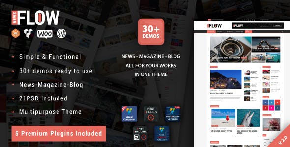Download Free Flow News v2.0 – Magazine and Blog WordPress Theme Download Free Flow News v2.0 – Magazine and Blog WordPress Theme