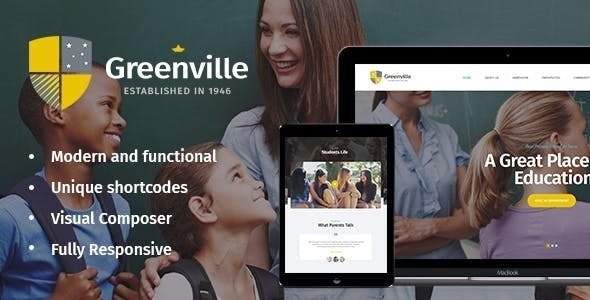 Download Free Greenville v1.3.1 – A Private School WordPress Theme