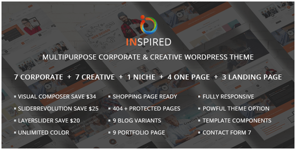 Download Free Inspired v1.2.0 – Multipurpose Corporate and Creative