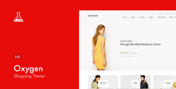 Download Free Oxygen v5.2.5 – WooCommerce WordPress Theme