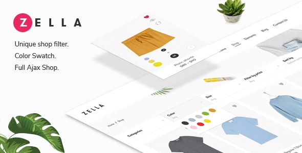 Download Free Zella v1.2.0 – WooCommerce AJAX WordPress Theme – RTL support